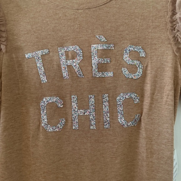 MIA JOY Tan 'Très Chic' Ruffle Sleeve Dress Size: 14 - Picture 6 of 10